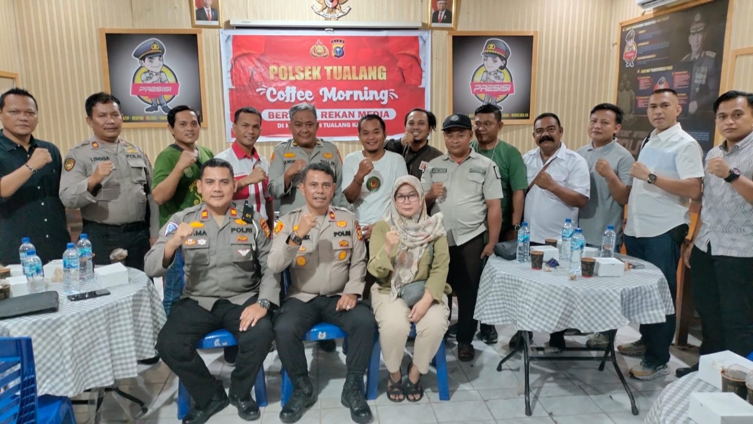 Jalin Sinergitas, Kapolsek Tualang Gelar Coffee Morning Bersama Insan Media